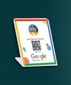 KosTap NFC & QR Code, Table Stand with Google Review Design